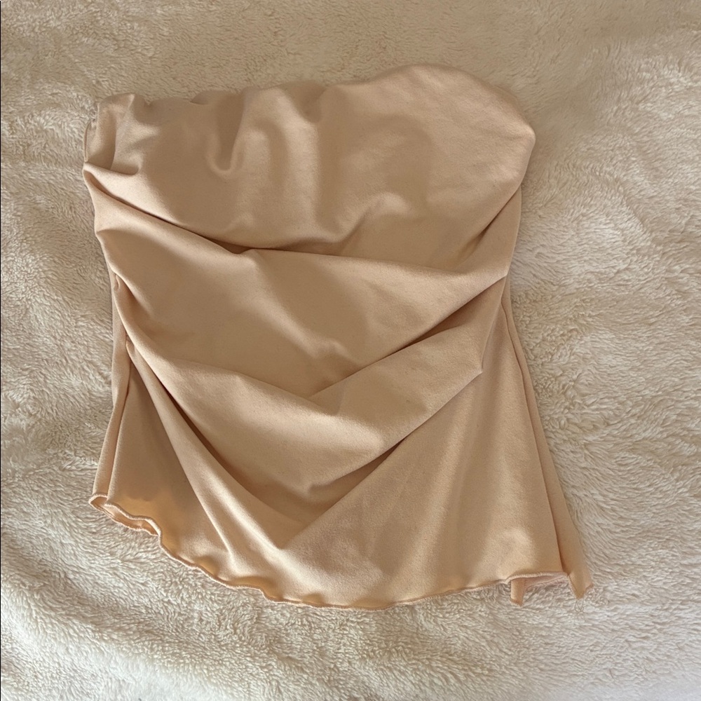 SHEIN Cream Strapless Top